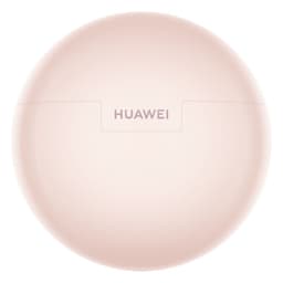 Estuche circular rosa pálido con logo HUAWEI centrado para Huawei FreeBuds 7i TWS ANC; acabado liso y minimalista, tapa frontal con bisagra discreta