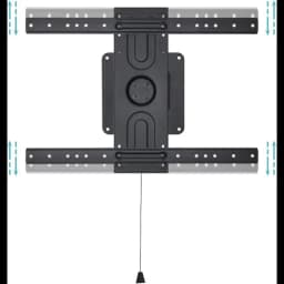 TooQ LP3780F support mural TV acier noir réglable pour écrans 37 à 80 pouces VESA 600x400 rails perforés câble de verrouillage profil plat robuste
