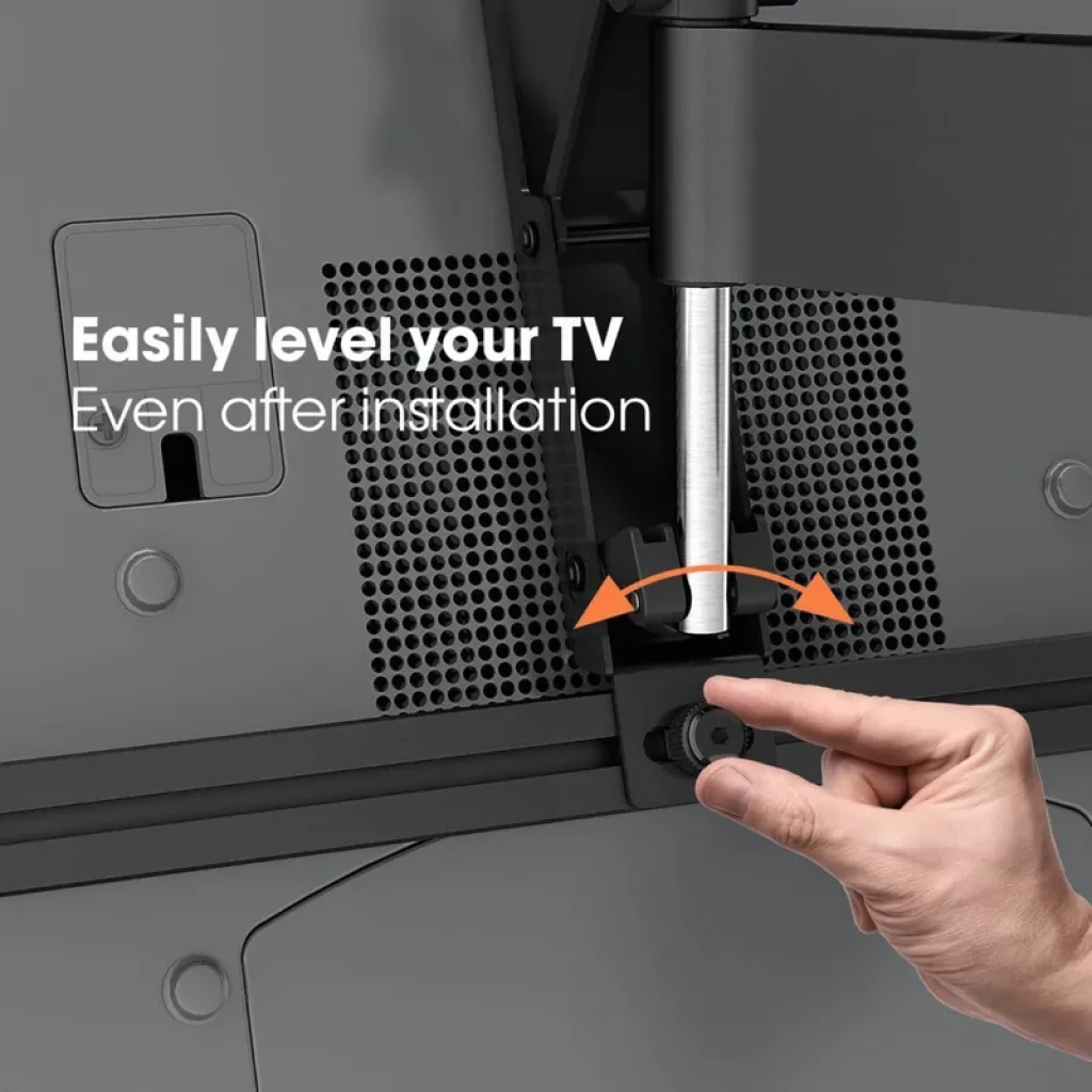 Suporte de parede Vogels 3125 para TV 19–43, VESA 200x200, braço articulado giratório, placa em X com múltiplos furos e acabamento preto elegante - Item2