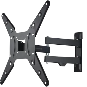 Hama 00220824 hasta 65 pulgadas, soporte para TV negro con brazo articulado, placa en X y ajuste de inclinación y giro para montaje mural estable y seguro