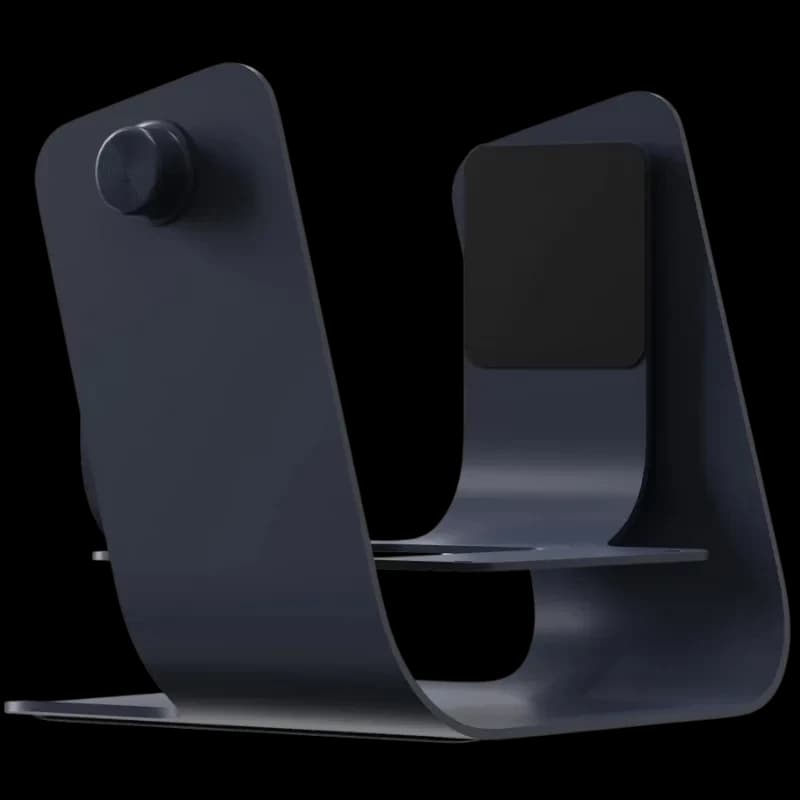Wanbo Mozart Series Gimbal Stand Azul suporte para projetor em metal azul escuro, design em U, base estável, botão lateral de ajuste e almofada antiderrapante