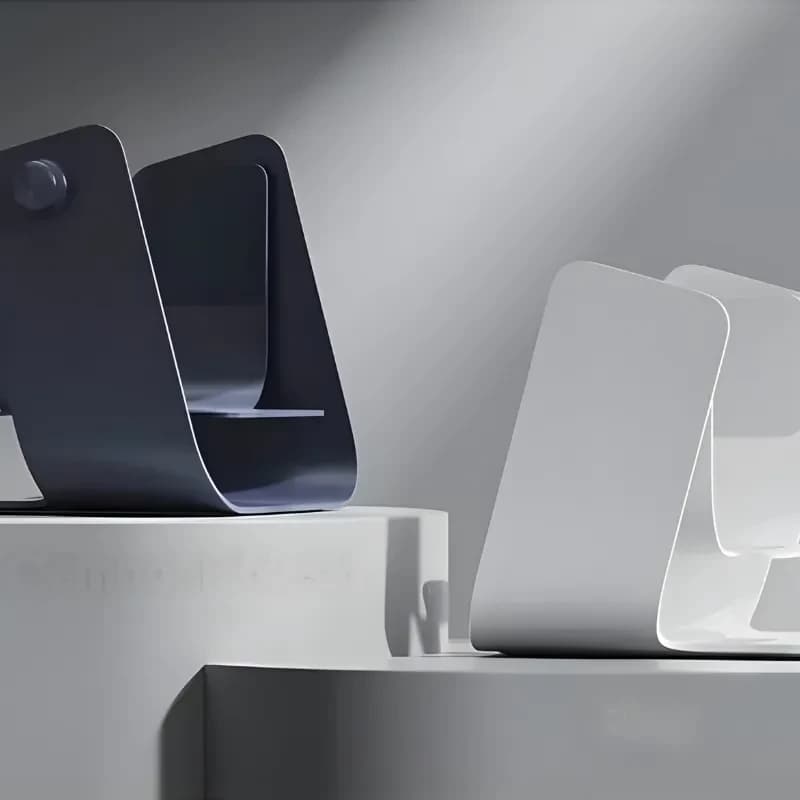 Wanbo Mozart Series Gimbal Stand Azul para projetor, suporte metálico minimalista com base estável e braços curvos, acabamento fosco moderno