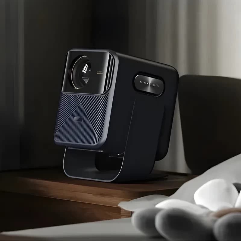 Wanbo Mozart Series Gimbal Stand Azul para projetor, base robusta e articulada, design minimalista em azul escuro, estabilidade e ajuste preciso