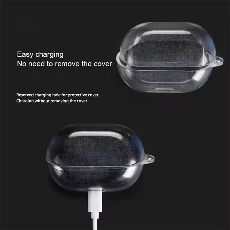 Capa de silicone transparente para SoundPEATS H3, pode ser carregado com a capa colocada