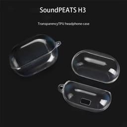 Capa de silicone transparente para SoundPEATS H3, imagem real