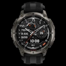Kospet Tank T4 32GB Noir – montre robuste avec boîtier métal, lunette crantée, écran noir multifonction, boutons latéraux, bracelet silicone