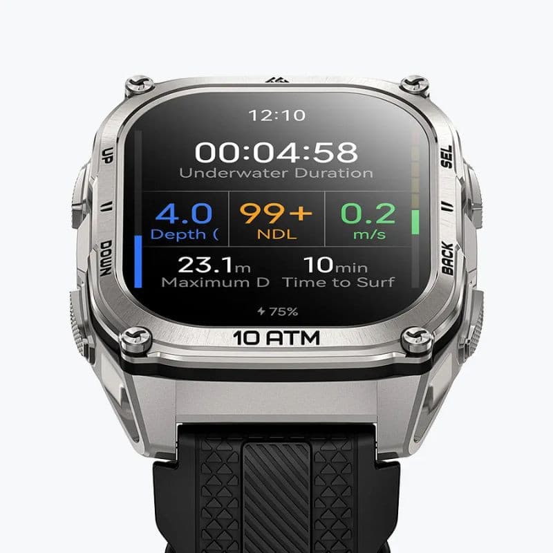 Kospet Tank M4 Prata, vista interface saúde