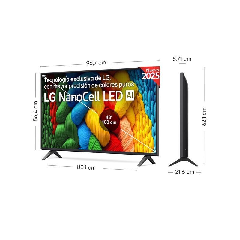 LG NanoCell AI 43NANO80A6B 43 4K Ultra HD Smart TV Wifi - Item6