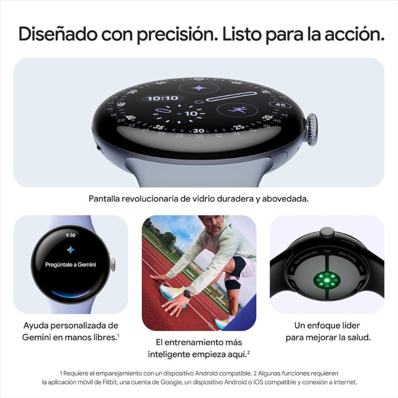 Google Pixel Watch 4 41 mm 4G LTE Prata com Pulseira Lilá - Item4