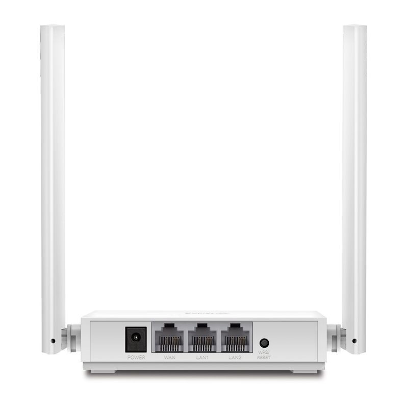 Routeur TP-Link TL-WR820N blanc, compact, deux antennes externes, voyants LED frontaux, finition nervurée, Wi‑Fi 2,4 GHz jusqu’à 300 Mbps. - Ítem2