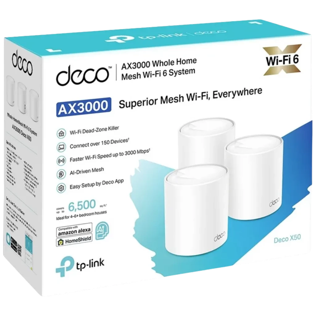 TP-LINK Deco X50 Pacote de 3 Rede Mesh 3000 MBit/s 2,4 GHz, 5 GHz WiFi 6 - Item3