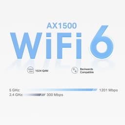 TP-Link Deco X10 Pack de 2 Wi‑Fi 6 AX1500 avec 1024‑QAM, compatible rétro, débits 5 GHz 1201 Mbps et 2,4 GHz 300 Mbps, répéteur maillé élégant