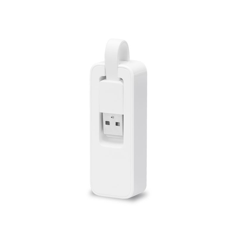 TP-Link UE200 adaptateur USB 2.0 vers Ethernet, boîtier compact blanc et bleu, câble court USB, port RJ45, design minimaliste et portable - Ítem2
