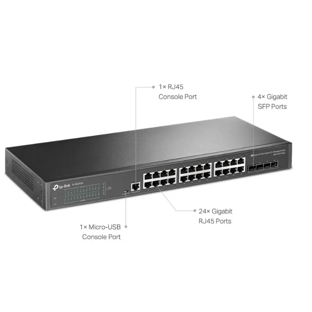 Commutateur TP-Link Omada SG3428 administrable avec 24 ports Gigabit et 4 emplacements SFP - Ítem2