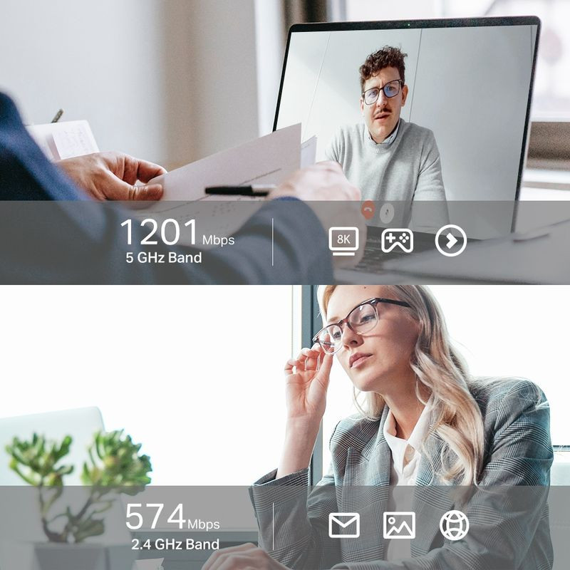 TP-Link Archer TX20UH Adaptador Wi‑Fi 6 AX1800 con antena plegable vertical, base estable, luz LED frontal y cable USB negro desmontable - Ítem3