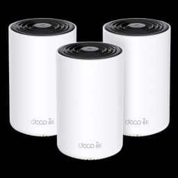 Sistema Mesh Wi-Fi 6E TP-Link Deco XE75 Pack de 3 en blanco
