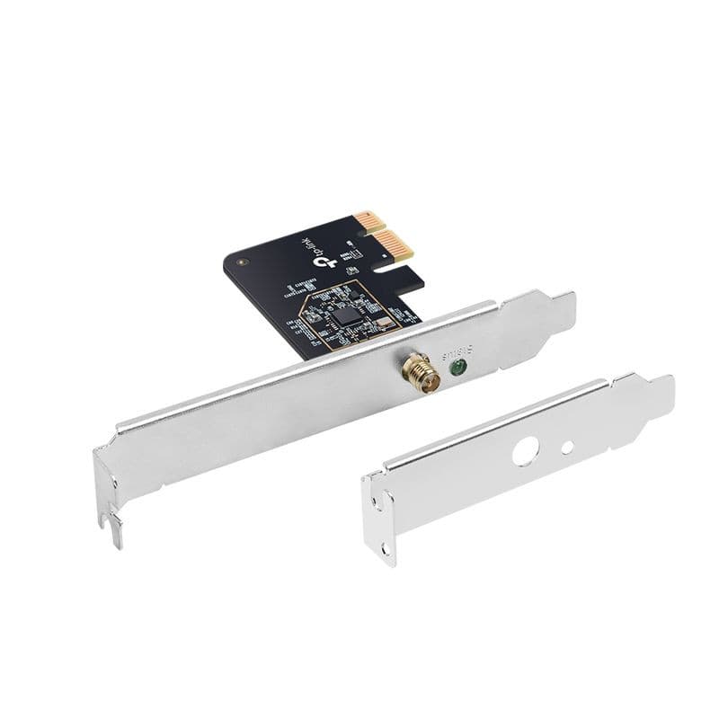 TP-Link Archer T2E Adaptateur PCIe AC600 carte WiFi avec connecteur pour antenne externe, équerres low-profile et pleine hauteur en métal incluses
