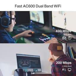 TP-Link Archer T2E - Adaptateur PCIe AC600 double bande, jusqu’à 433 Mbps en 5 GHz et 200 Mbps en 2,4 GHz, idéal pour jeux et streaming