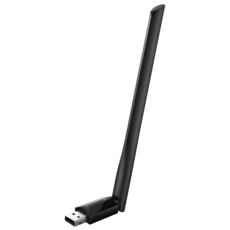 TP-Link Archer AC600U Plus - Adaptador WiFi USB con antena externa larga y delgada inclinable, conector USB compacto en negro para mejor recepción inalámbrica - Ítem