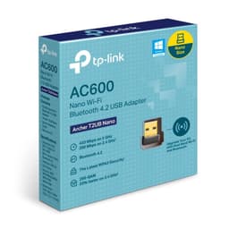 TP-Link Archer T2UB Nano Adaptador USB AC600 com Wi‑Fi e Bluetooth 4.2, design compacto nano, dongle USB preto com acabamento dourado e LED indicador