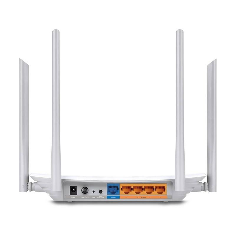 TP-Link Archer A5 - Router WiFi Dual blanco con 4 antenas externas, diseño compacto, panel superior texturizado y luces LED frontales de estado - Ítem2