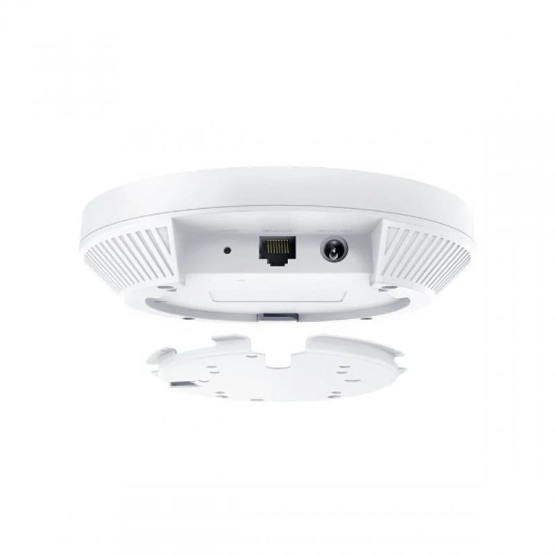 TP-Link Omada EAP653 Plafond - Point d’accès Wi-Fi 6 blanc, rond et discret, logo centré, LED d’état bleue, design plafond épuré pour intégration pro - Ítem3