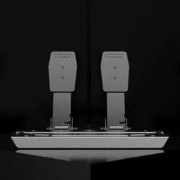 Moza Racing R3 - Pedales dobles metálicos para PC con base robusta, acabado gris, diseño minimalista y ajuste preciso para simulación de carreras