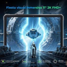 Hotwav R9 Ultra 5G preto com tela 11 pol 2K FHD+, moldura robusta, cantos reforçados e câmera frontal centralizada para uso resistente e imersivo