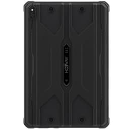 Tablet rugged preto com traseira robusta em borracha e metal, cantos reforçados, módulo de câmera vertical e parafusos visíveis para maior durabilidade