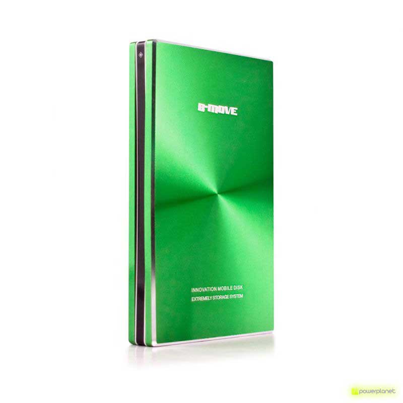 Caja HDD/SSD B-MOVE Shelter2.5Colors Alum-Verde 1T