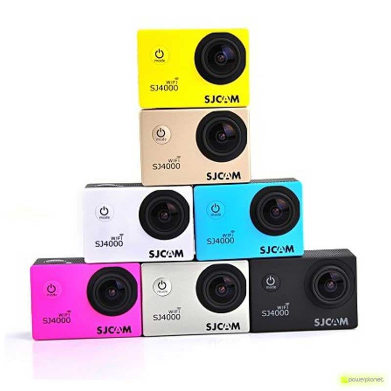 SJCAM SJ4000 WIFI Cámara Deportiva en varios colores con lente gran angular y botón frontal de encendido; diseño compacto tipo action cam