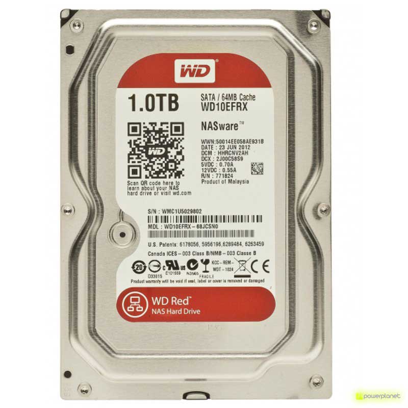 Disco Duro WD Red 1TB SATA3 NAS 3,5