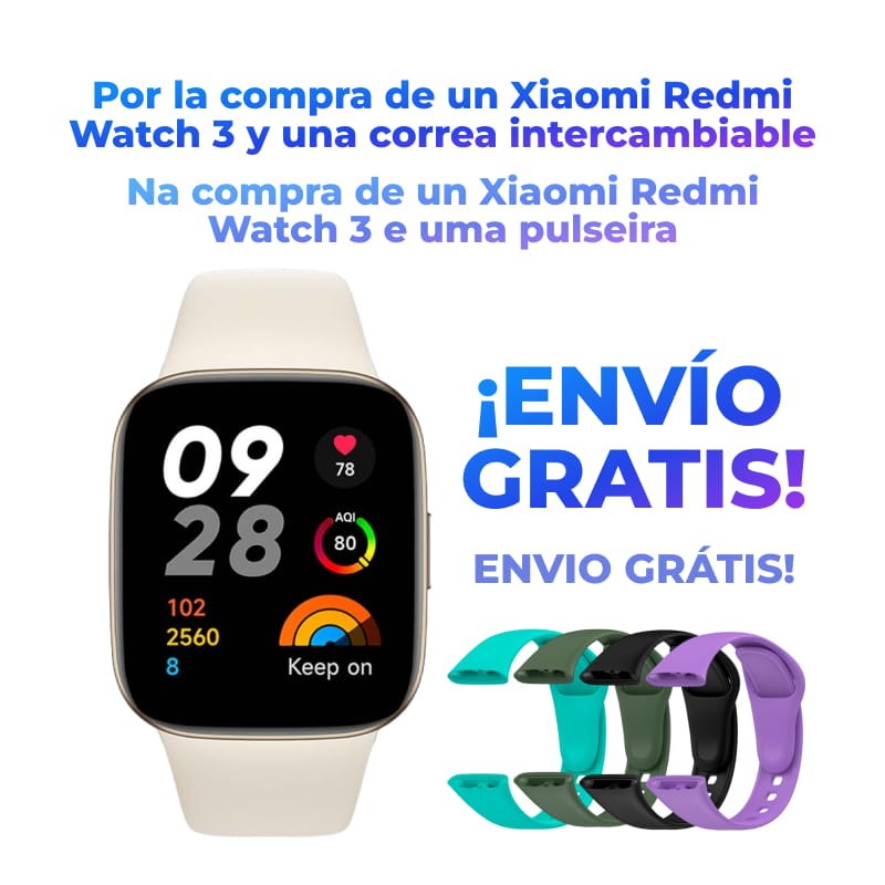 Smartwatch Relógio Inteligente Xiaomi Redmi Watch 3 (Versão Global)  (Branco)