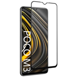 Protecteur d'écran en verre trempé Full Screen 3D pour Xiaomi Poco M3