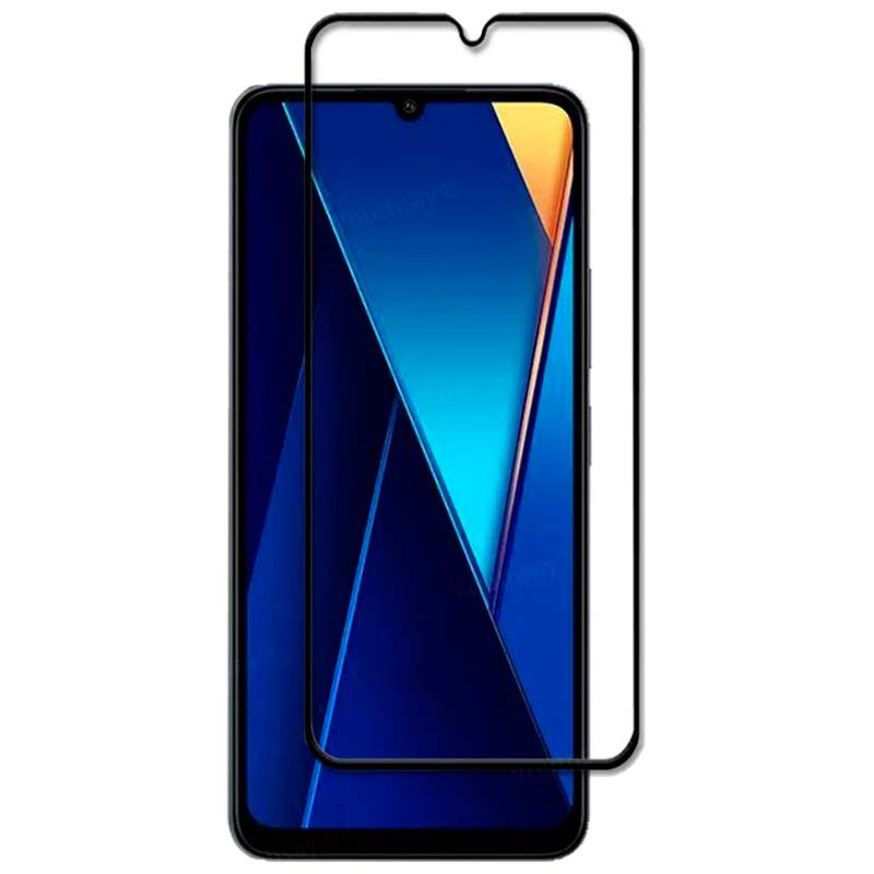 Carcasa Xiaomi Redmi 9 Cristal Templado Transparente Negro