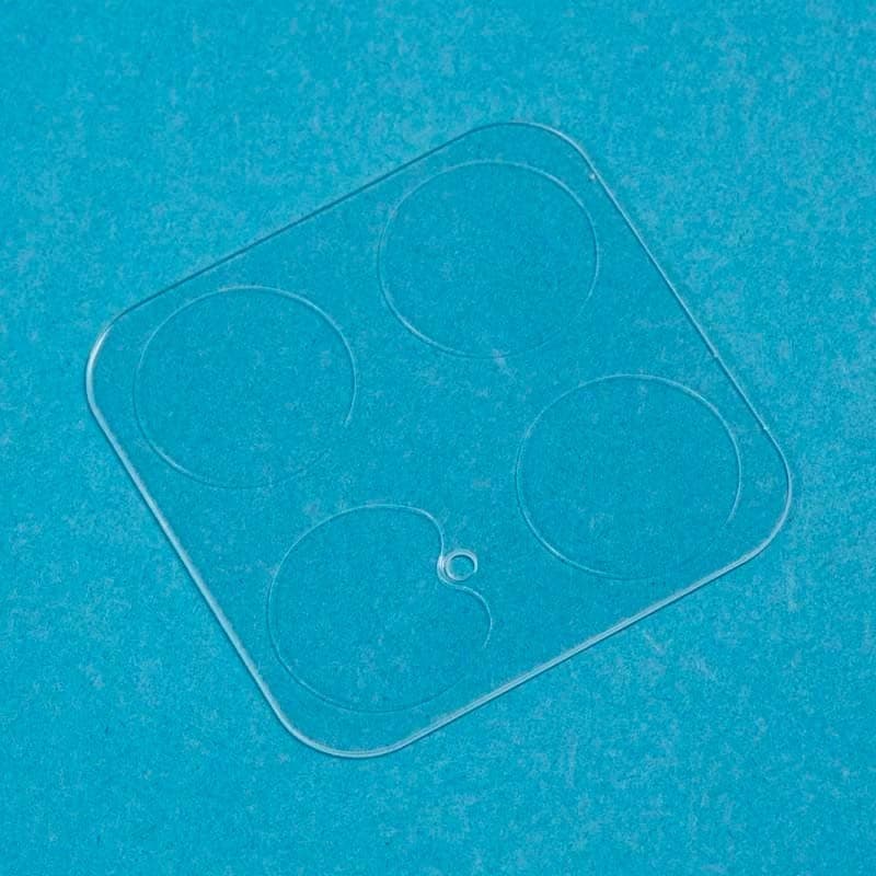 Protector de cámara Xiaomi 12/12X de vidrio transparente, cuadrado con recortes para tres lentes y flash, perfil delgado para cobertura completa y discreta