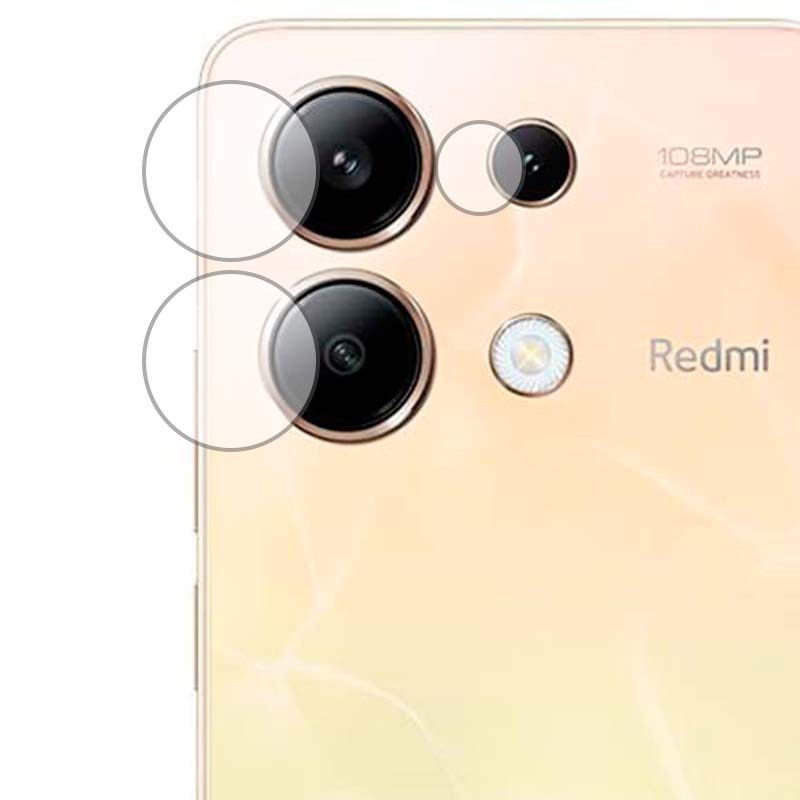 Protector de cámara Xiaomi Redmi Note 13 4G - Transparente