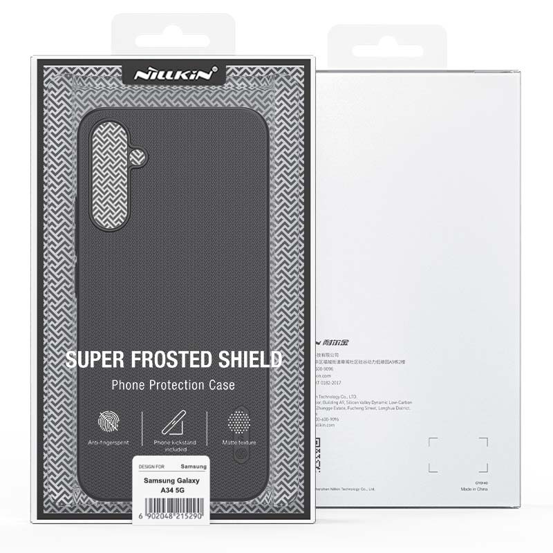 Capa de borracha Frosted Pro de Nillkin para Samsung Galaxy A34 5G Preto - Item7