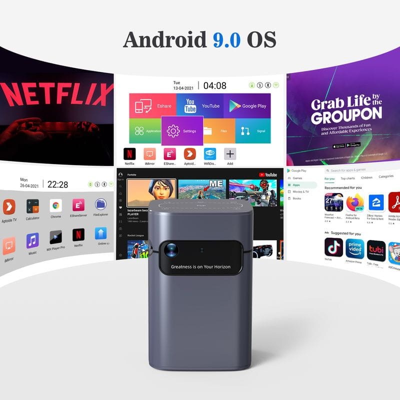 Projecteur DLP K19 2Go/16Go 7000mAh Android 9.0 - Ítem6