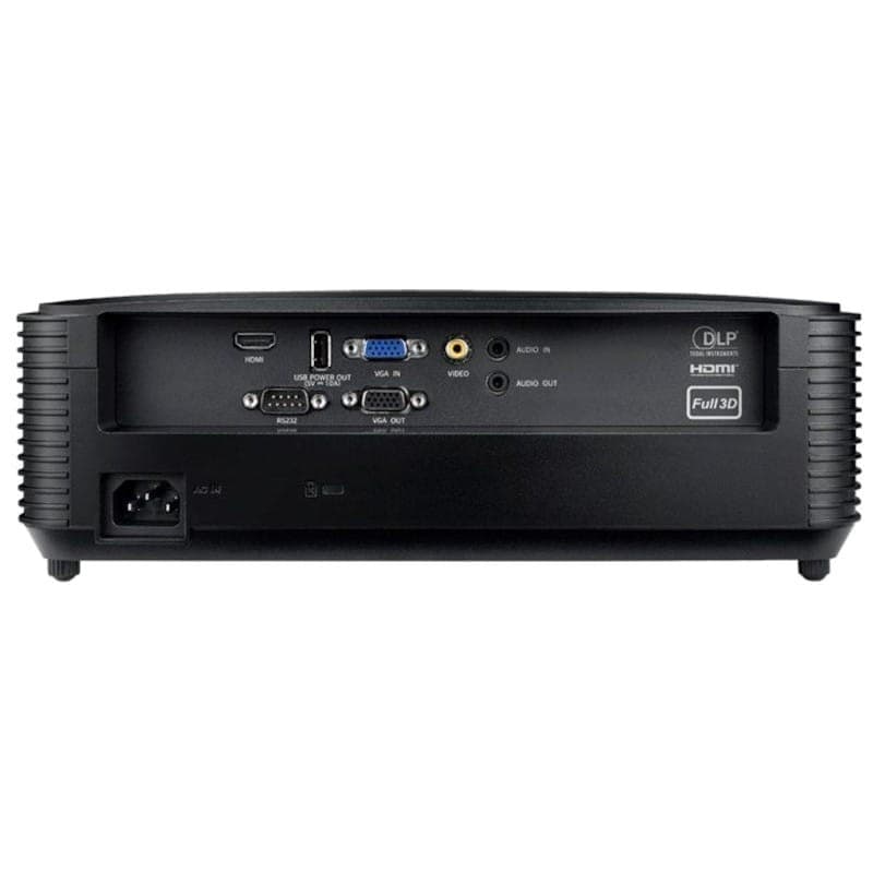 Proyector Optoma W400LVe 4000 Lúmenes WXGA HDMI-VGA Negro - Trasera