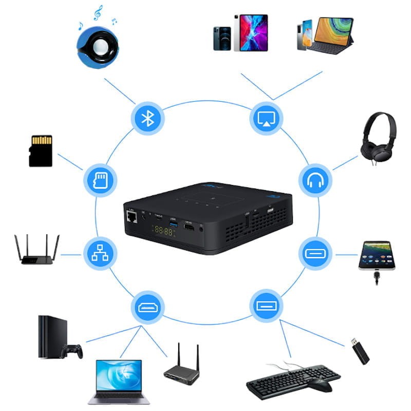 Projetor P15 DLP Android 9.0 4GB/32GB - Item17