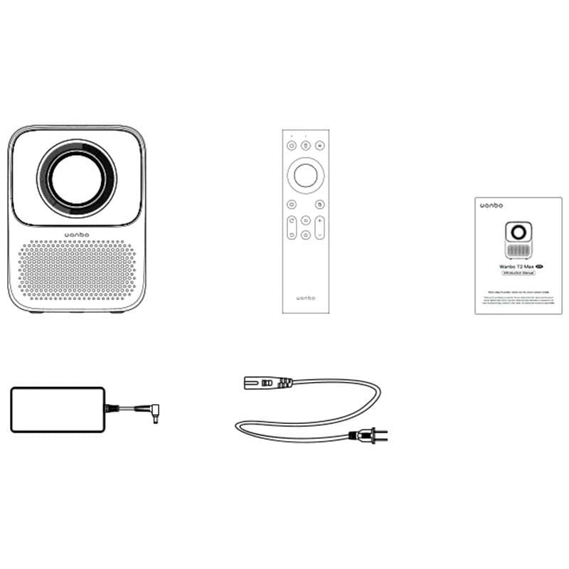 contenido del embalaje del Proyector Wanbo T2 Max (New) Azul