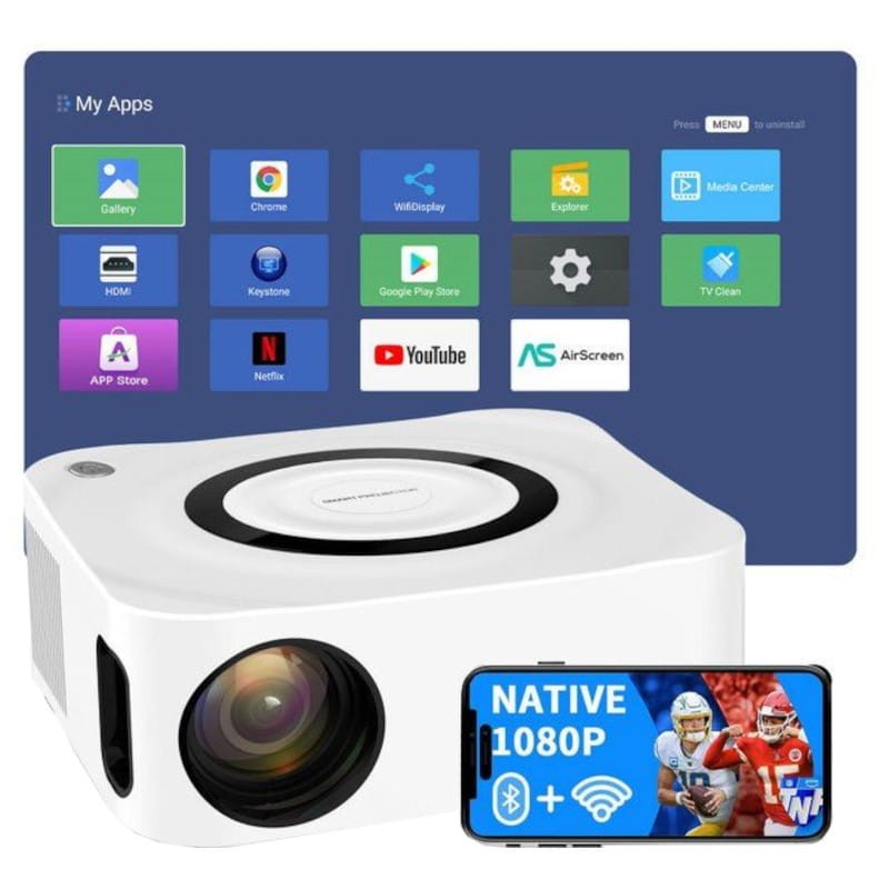Proyector Y9 1080p 2GB/16GB Wifi Android 9.0 - Ítem4