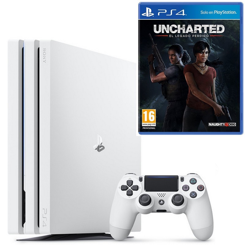 PlayStation 4 Pro 1TB Blanca (PS4) + Uncharted el Legado Perdido