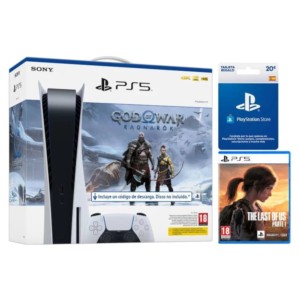 Consola PS5 - Pack con GOW Ragnarok - TLOU Part I