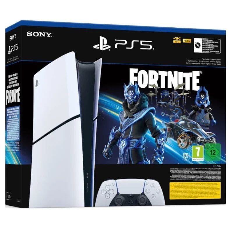 Sony PlayStation 5 Slim 1TB Digital + Fortnite Cobalt Star + Auriculares Aizen - Consola SONY - Ítem1
