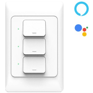 Interruptor Inteligente Zemismart Triplo - Google Home/Amazon Alexa