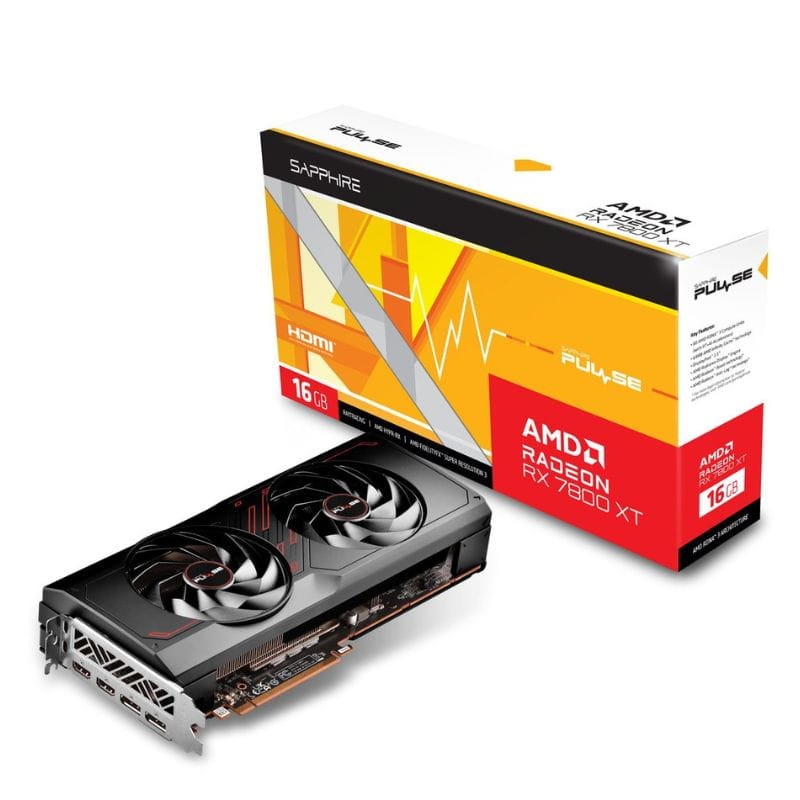 Sapphire PULSE AMD Radeon RX 7800 XT 16 GB GDDR6 Negro – Tarjeta Gráfica - Ítem