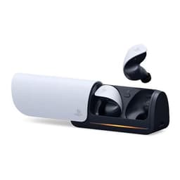 Auricular sem fios Sony PULSE Explore para PS5 - Imagem do auricular Bluetooth com vista lateral da base de carregamento