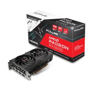 Sapphire PULSE Radeon RX 6600 AMD 8 GB GDDR6 Negro – Tarjeta Gráfica